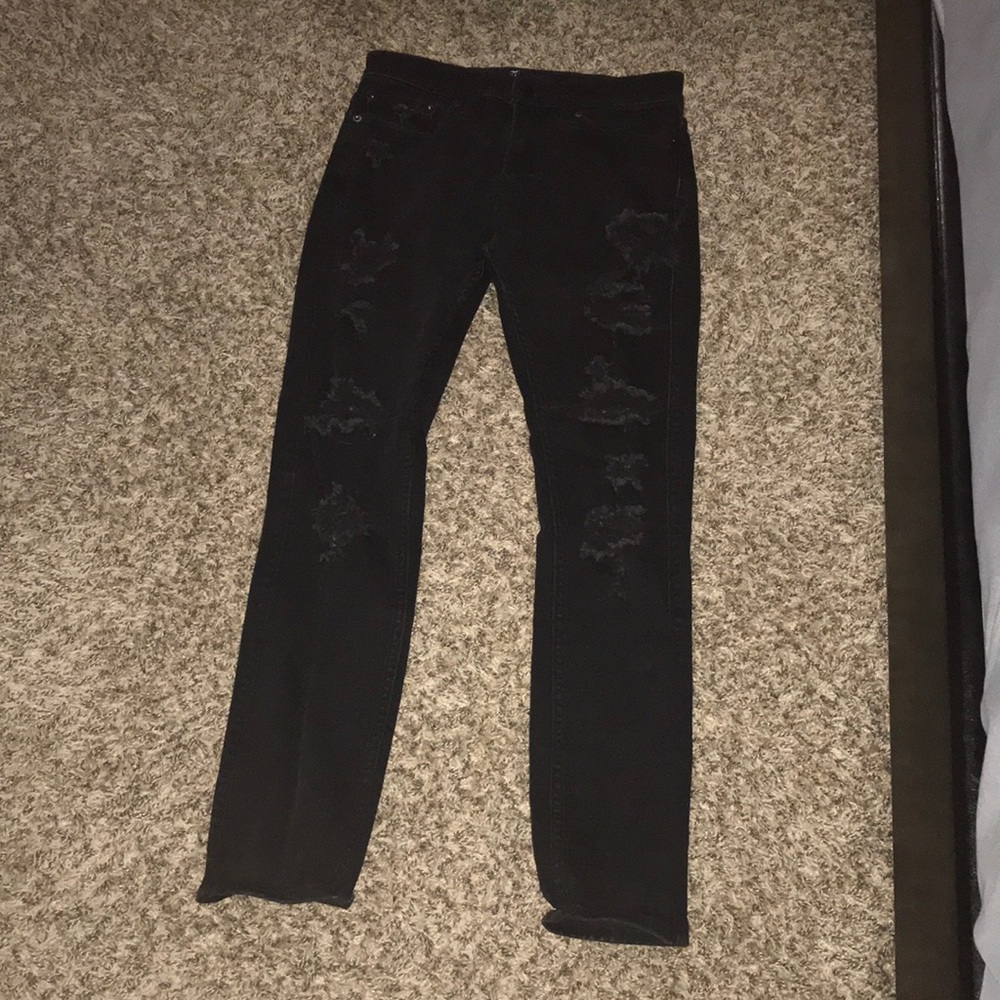 Black torn jeans